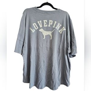 PINK Victoria's Secret Heather Gray Tee with Graphic